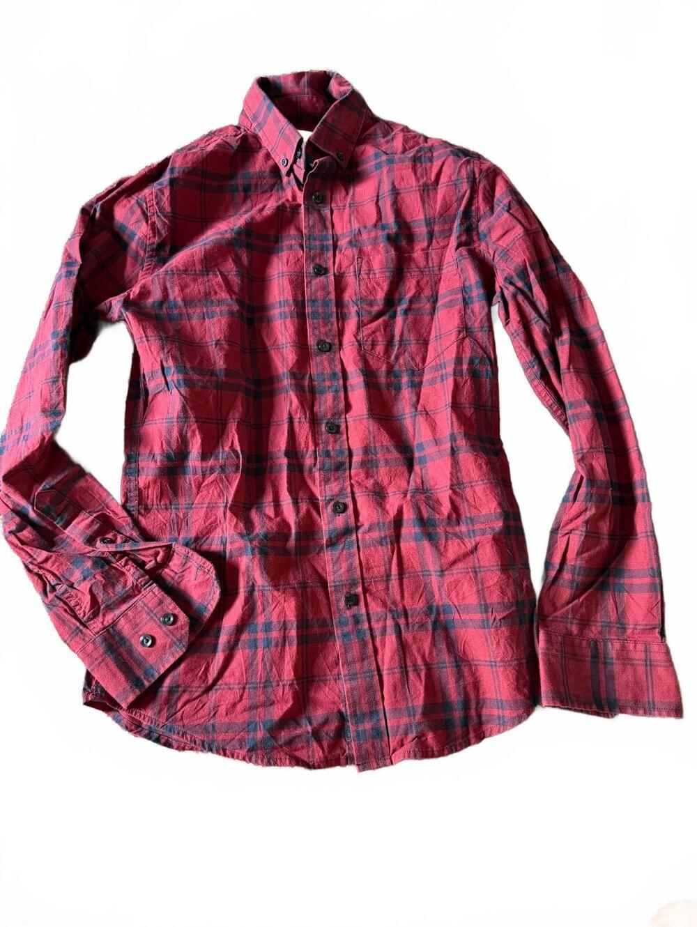 Goodfellow & Co Red Plaid Flannel Button Up Shirt Size Small
